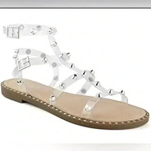 Sugar Clear Studded Sandals